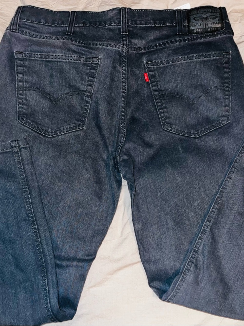 Levi's 541 black/gray Denim Jeans red tag Black Label 38x30